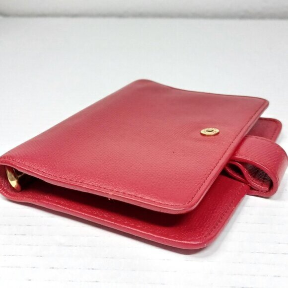 Chanel Caviar leather Ring Agenda Red Wallet Card 185-092025 - Picture 4 of 15